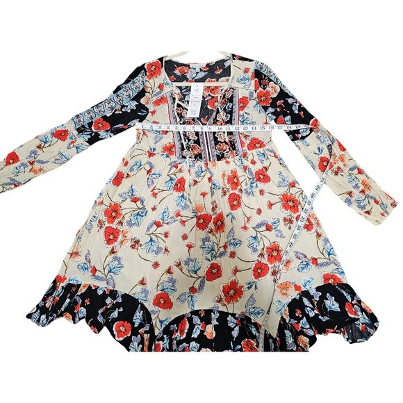 Patrons Of Peace XS Floral Boho Dress DB Black Print Floral Pattern - Picture 5 of 7